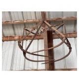 Rust Hay Bale Hook Vintage Farm Decor