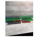 Tool Socket Organizer Racks Multi-Colored