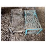 Metal Grate  Stands - Black  Blue Metal Grate Stan