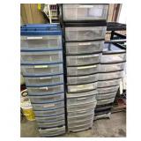 Multi-Colored Plastic Storage Drawers $75.00