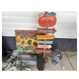 Multicolor Harvest Festival Directional Sign