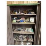 Metal Storage Cabinet and miscellaneous contents
