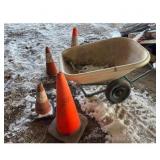 Beige Heavy-Duty Wheelbarrow