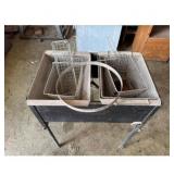Black Twin Basket Deep Fryer