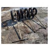 Cultivator Wheels Set of Four with T-handles