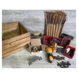 Chisel set, nails, hardware