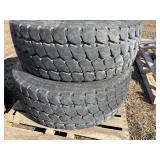 (2) Michelin 385/65R22.5 Tires