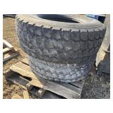 (2) Michelin 385/65R22.5 Tires