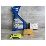 Portable crosscut, bits, stud finder