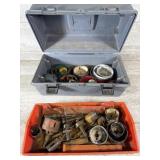 Tool box with hole saws