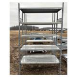 Industrial Shelving Unit W 5 Shelves