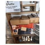 Christmas stuff and contents of shelf