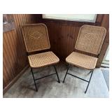 (2) Wicker Folding Chairs