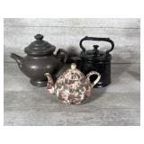 Teapot and  two McCoy cookie jars