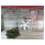 Box Fan, Wreath, Outdoor Decor