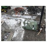 PVC, Shop Floor Jack, Dolly, Bag of Tubing, and