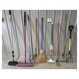 Brooms, Shovel, Rake, Extension Pole