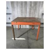 Card Table With Corner Drawers