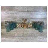 Root Beer Bottles/Advertisement, Ball Jars