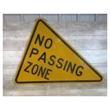No Passing Zone Large Sign