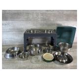 Various Dog Bowls, Basket