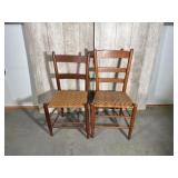 (2) Wooden Chairs