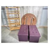 Wood Shelf, Table Top, Ottomans