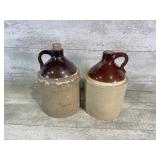 (2) Stoneware Jugs