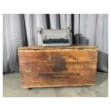 Underwood Typewriter Co. Wooden Box, Typewriter