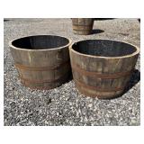 Whiskey Barrel Flower Planters