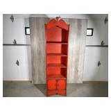 Red Wooden Bookshelf