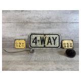 1956 Indiana License Plate Tags, Doray Domed Bulb
