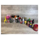 Brake fluid, carb cleaner, antifreeze