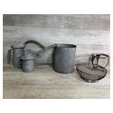 Vintage, Watering Cans,  Plant Stand, Fruit Bowl