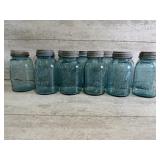 Blue Ball Jars with Lids