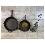 Cast Iron Pans, Sculptural Lamp Base