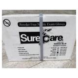 Case of sure care nitrile gloves size large