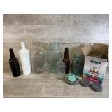 Glass Bottles, Jars, Zinc Lids