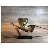 Quaker State Motor Oil Can, Grease Guns