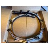 Flexible curved template, sandpaper