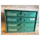 Au-ve-co Slide Rack Cabinet With Contents