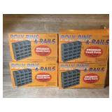 Poly Bins and Rails Organizers Four Boxes