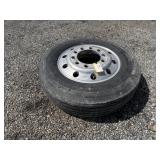 Goodyear 265/75R22.5 Tire W Aluminum Rim