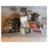 Emergency light, gloves, digital caliper