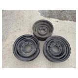 (3) Steel Rims Various Sizes
