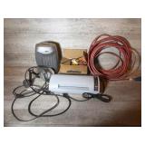 Heater, Extension Cords, and Laminator
