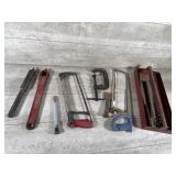 Hand saws, clamp, chisel