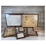 Framed Maps And Other Framed Art
