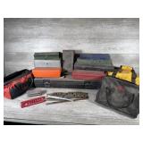 Empty toolboxes and organizers