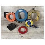 Drum auger, steel fish tapes